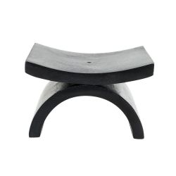 Porte-encens "Eko" en pierre noire ciselée - Les encens du monde