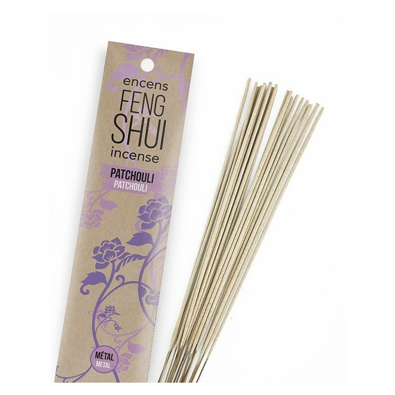 Incensi naturali Feng-Shui - Elemento metallico, Patchouli - 20 x 30 min. - Les encens du monde