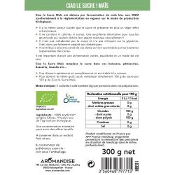 CIAO LE SUCRE ! Une alternative 0 calorie et 100% naturelle (dérivé du maïs) - 300g - Aromandise