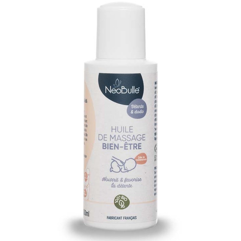 Huile Bien-être BIO, huile de massage détente - 100ml - NéoBulle