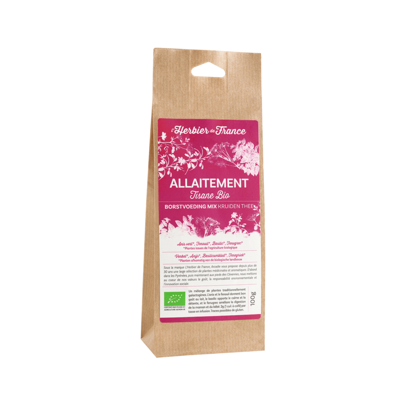 Mélange Allaitement, Tisane BIO - 100g - L'Herbier de France