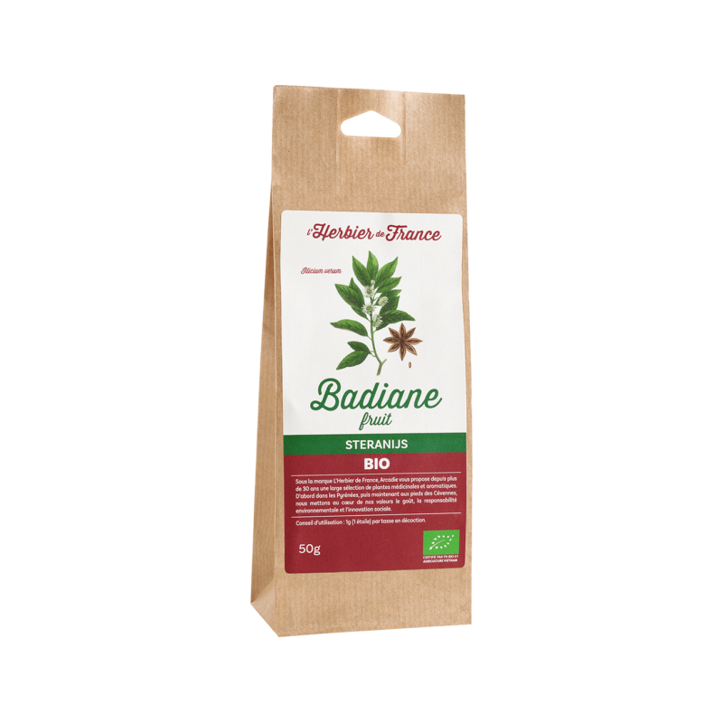 Badiane/Anis étoilée BIO (fruit) - 50g - L'Herbier de France