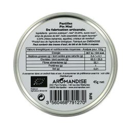 Handwerkliche Pastillen aus dem Languedoc, mit Pinie und Honig - 45g - Aromandise