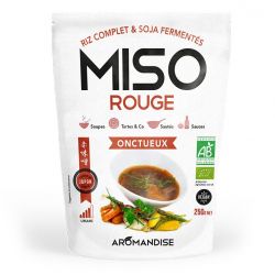 Miso rosso biologico cremoso, un must della cucina giapponese (riso e soia fermentati) - 250g - Aromandise