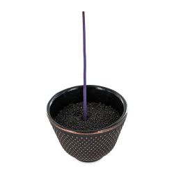 Ciotola in ghisa ZEN, nera, per incenso - Les Encens du monde