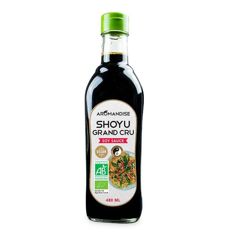 Shoyu, Grand cru (Sauce soja de fabrication premium) - 0,48L - Aromandise