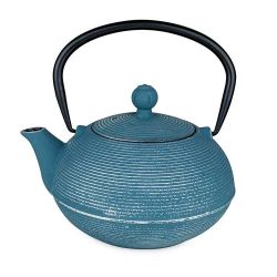 Teiera in ghisa, ASAGAO blu, con filtro in acciaio inossidabile - 0,8 litri - Aromandise