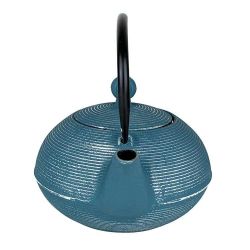 Teiera in ghisa, ASAGAO blu, con filtro in acciaio inossidabile - 0,8 litri - Aromandise