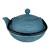 Teekanne aus Gusseisen, ASAGAO blau, mit Filter aus Edelstahl - 0,8 Liter - Aromandise