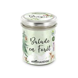 Bougie d'ambiance "Balade en forêt" 100% naturelle à la cire de soja, 30h - 150g - Aromandise