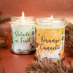 Candela da camera "Passeggiata nella foresta" 100% naturale con cera di soia, 30h - 150g - Aromandise