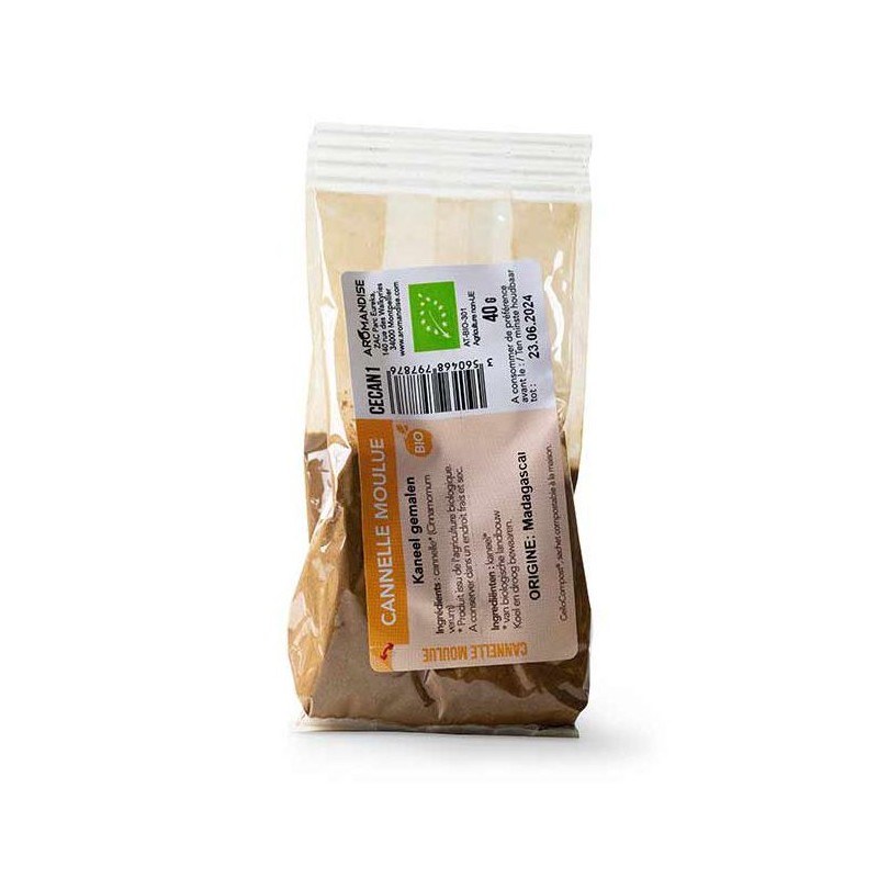 Bio-Zimt gemahlen - Cellocompost Zero Waste - 40gr - Aromandise