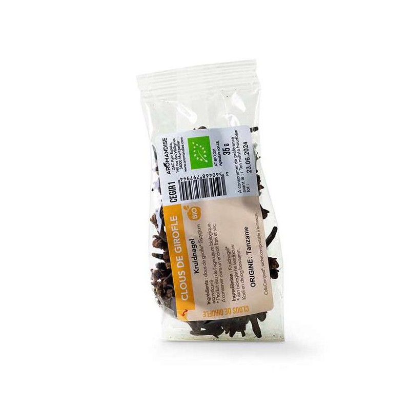 Chiodi di garofano biologici, Cellocompost Zero rifiuti - 35gr - Aromandise
