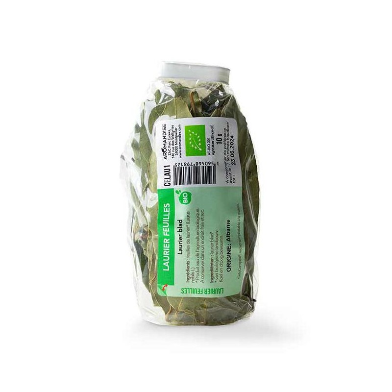 Foglie di alloro biologico, Cellocompost Zero rifiuti - 10gr - Aromandise