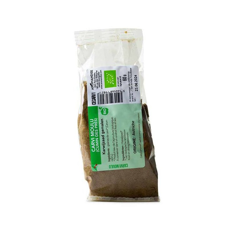 Cumino in polvere biologico (Cumin des près), Cellocompost Zero rifiuti - 60gr - Aromandise