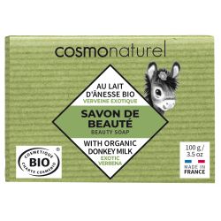 Savon BIO au Lait d'Anesse + Huile Essentielle de Verveine Bio - 100g - Cosmo Naturel