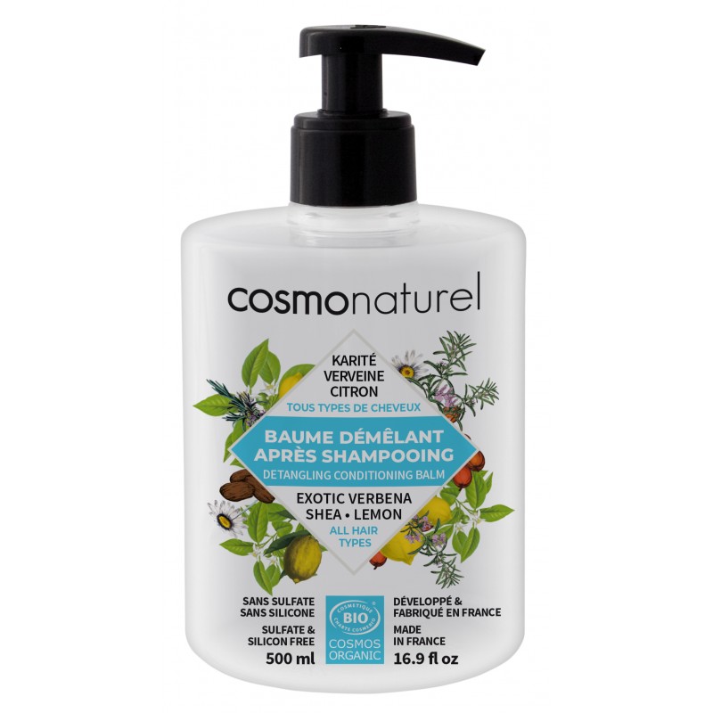 Baume démêlant après-shampooing BIO au Karité - 500ml - Cosmo Naturel