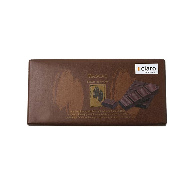Chocolat Noir aux Eclats de Cacao (73%) - 80g - Claro (Mascao)