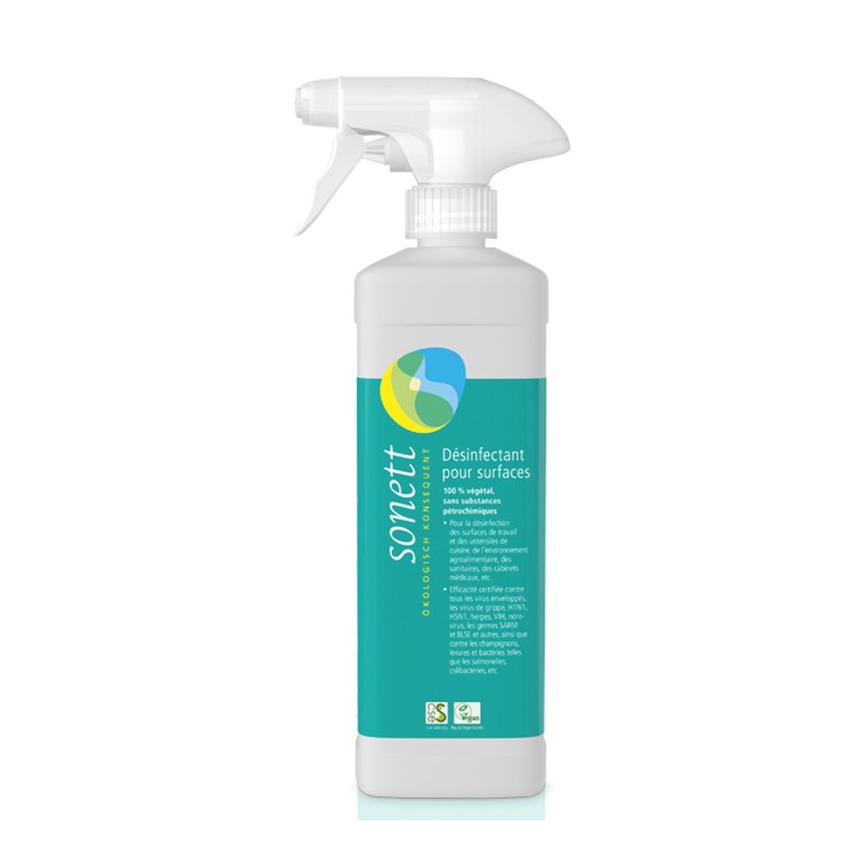 Désinfectant écologique pour surfaces - 500ml, avec vaporisateur - Sonett