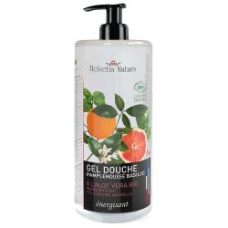 Gel doccia biologico con Aloe Vera, Pompelmo-Basilico Energia - 1000ml - Helvetia Natura