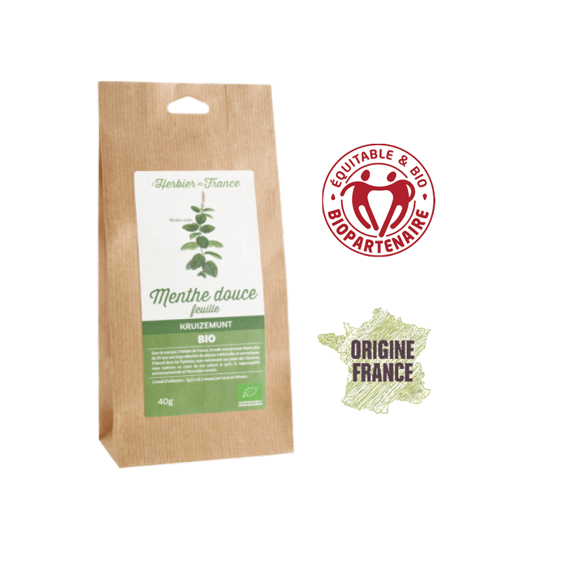 Feuilles de Menthe douce BIO - 40g - L'Herbier de Frannce
