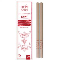 Schweizer Ohrkerzen rot, JUNIOR - 2 Stk. - HOPIsana