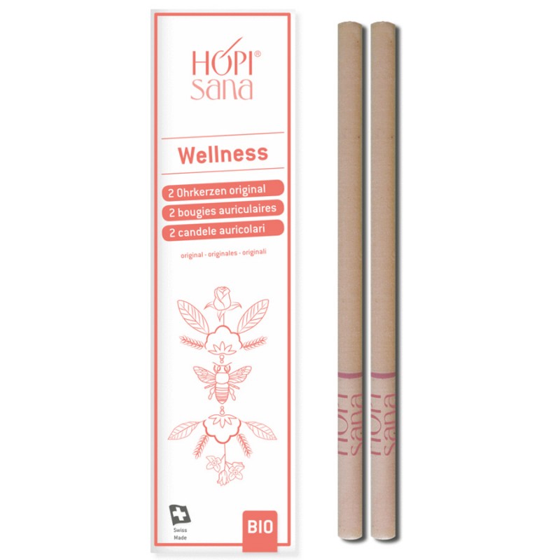 Schweizer Ohrkerzen Rosen, WELLNESS - 2 Stk. - HOPIsana