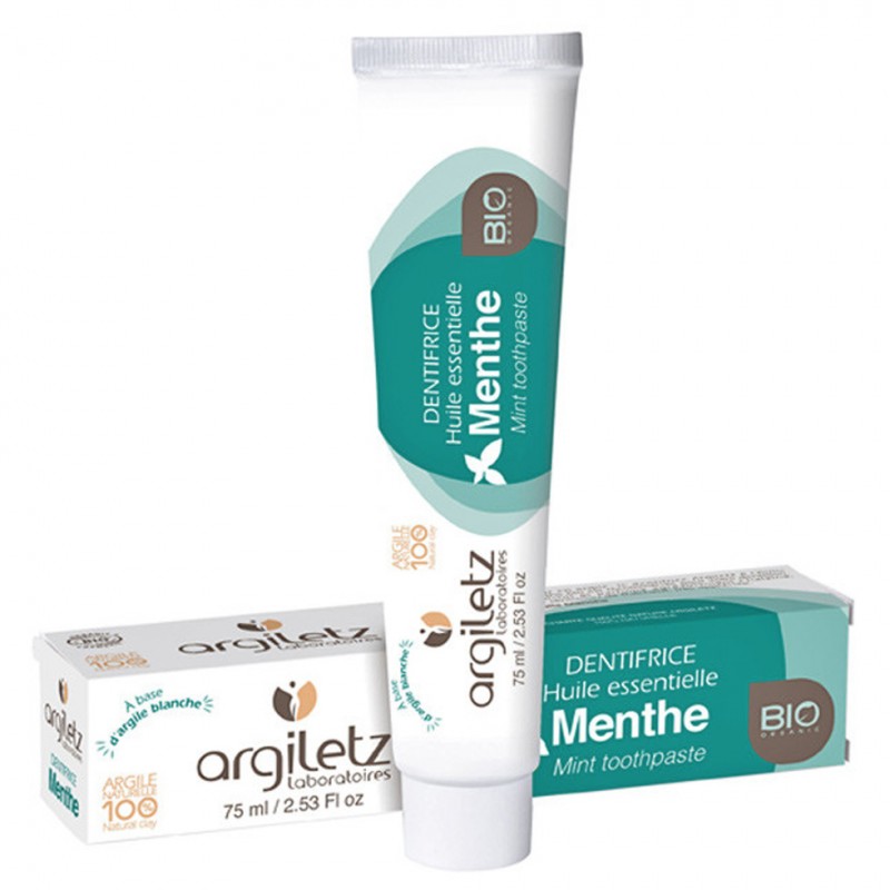 Dentifrice Bio à l'argile et à la Menthe - 75ml - Argiletz
