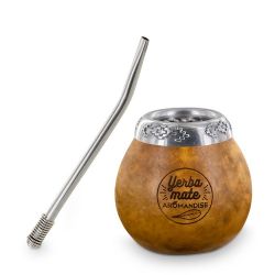 Calebasse en courge et bombilla en inox traditionnelles pour maté - Aromandise