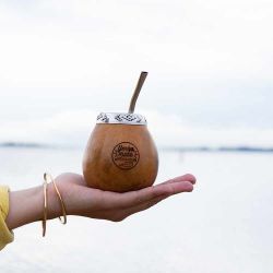 Traditionelle Kürbis-Kalebasse und Bombilla aus Edelstahl für Mate - Aromandise