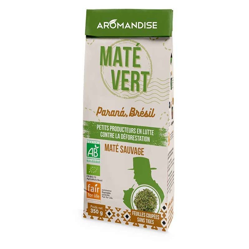 Maté vert sauvage et Fairtrade du Brésil - 350g - Aromandise