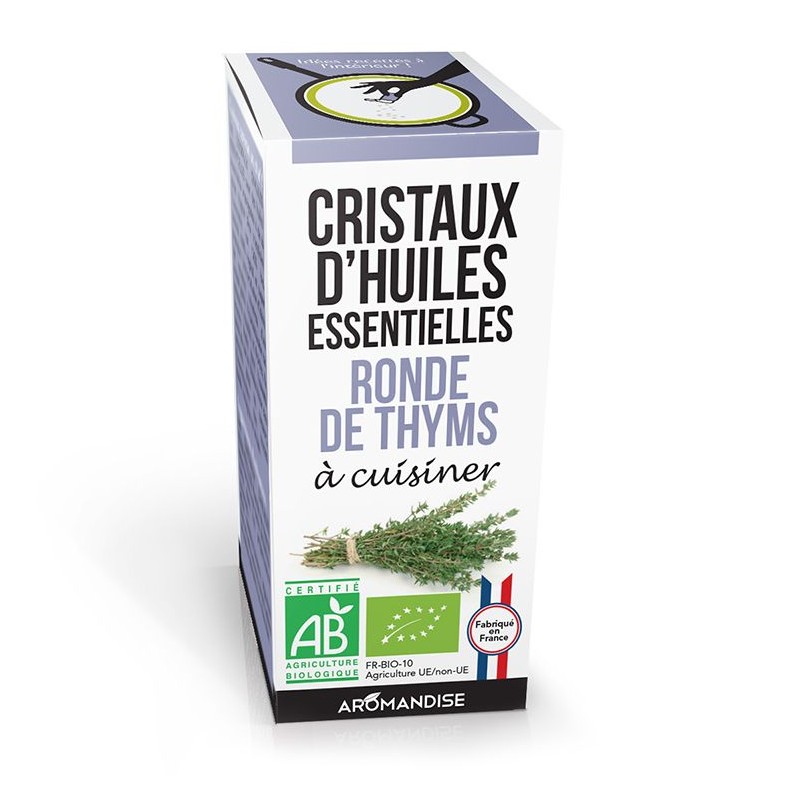 Bio-Ätherisches Öl-Kristalle zum Kochen, Thymian - 10g - Aromandise