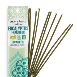 Encens Indiens, 100% naturels "Haute tradition" - Eucalyptus - 20 pces - Les encens du monde