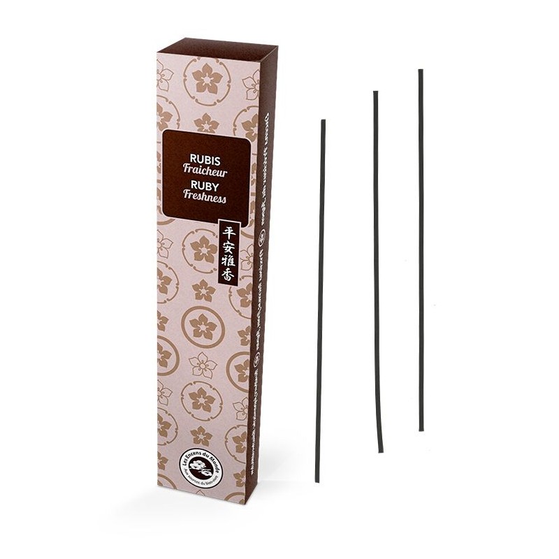 Incenso prezioso KARIN dal Giappone, Rubino "senza fumo" (porta incenso incluso) - 40x 30min. - Encens du monde