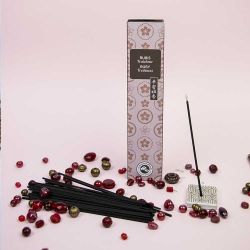 Encens précieux KARIN du Japon, Rubis "sans fumée" (porte encens inclus) - 40x 30min. - Les Encens du monde