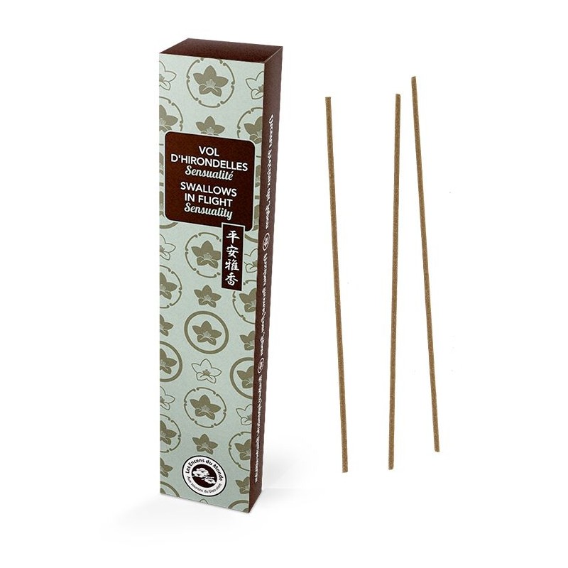 Encens précieux KARIN du Japon, Vol d'hirondelles (porte encens inclus) - 40x 30min. - Les Encens du monde