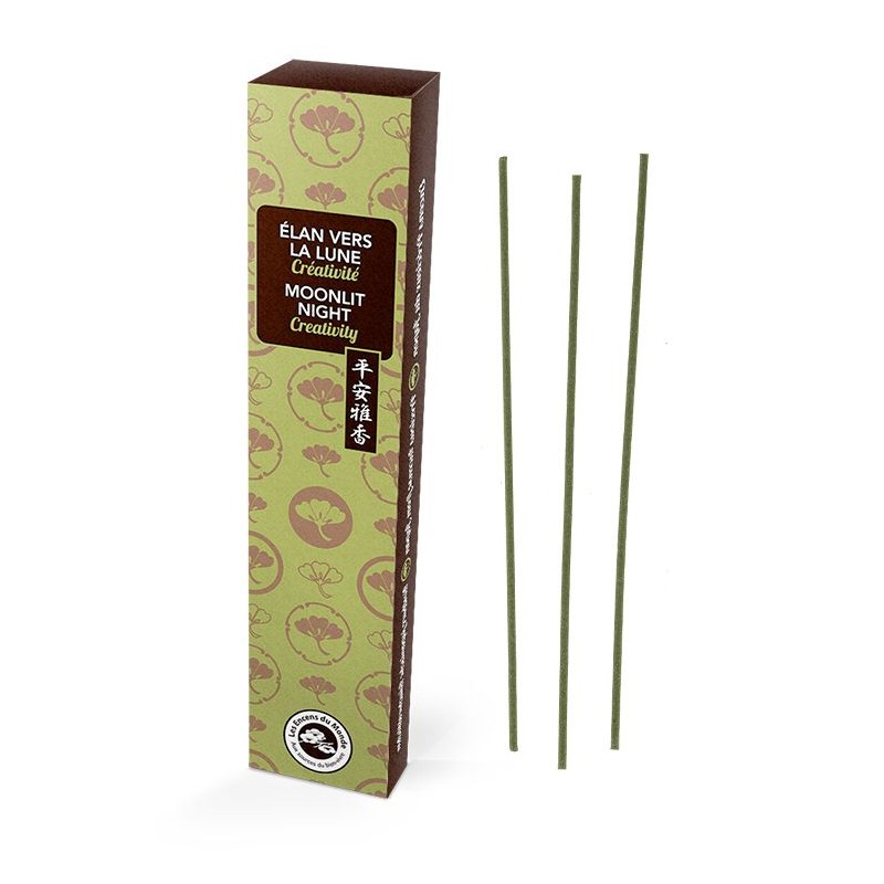 Encens précieux KARIN du Japon, Élan vers la lune (porte encens inclus) - 40x 30min. - Les Encens du monde