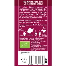 Tchaï Latté BIO (mélange d’épices traditionnelle indienne)- 60g - Aromandise
