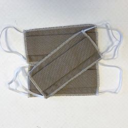 Lot de 3 masques d'hygiène adultes, haute protection, 100% coton Bio (catégorie 1), Beige - NéoBulle