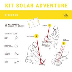 Kit de survie solaire: Allume-feu/Pyrograveur/Miroir incassable, ADVENTURE KIT - Solar Brother