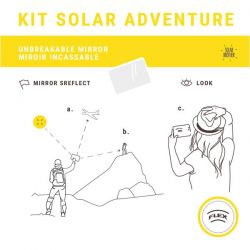 Kit de survie solaire: Allume-feu/Pyrograveur/Miroir incassable, ADVENTURE KIT - Solar Brother