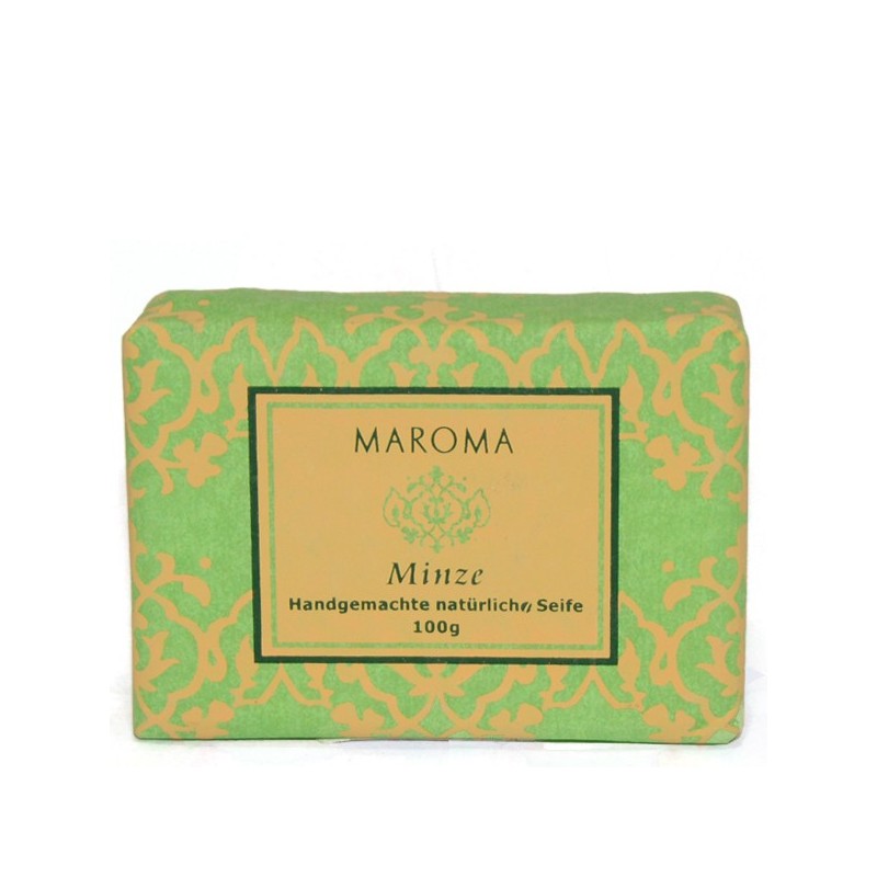 Bio Seife Natur mit Minze - 100 g - Maroma Auroville