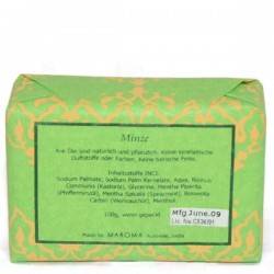 Bio Seife Natur mit Minze - 100 g - Maroma Auroville