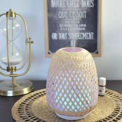 Diffuseur d'huiles essentielles, Ultrasonique en bambou tressé - OLAKI- ZEN'Arôme