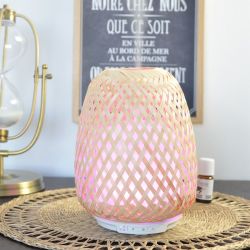 Diffuseur d'huiles essentielles, Ultrasonique en bambou tressé - OLAKI- ZEN'Arôme