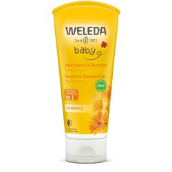 Douche et Shampooing bébé au Calendula - 200ml - Weleda