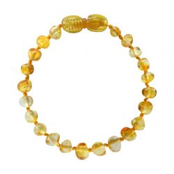 Bracciale in ambra per bambini, allevia il mal di denti e lenisce - MIELE - 14cm - Irréversible Bijoux