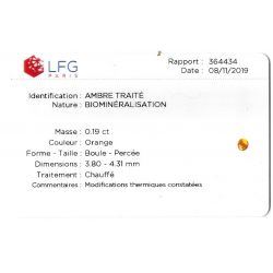  Bracelet bébé en Ambre, soulage les maux de dents et apaise - HONEY - 14cm - Irréversible Bijoux