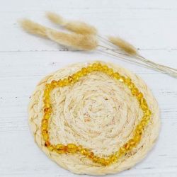 Babykette aus Bernstein, lindert Zahnschmerzen und beruhigt - HONEY - 32cm - Irréversible Bijoux