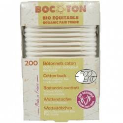 200 Wattestäbchen aus Bio-Baumwolle - in Kartonverpackung (Q-Tips) - Bocoton